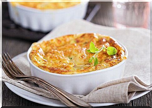 pie with steamed vegetables