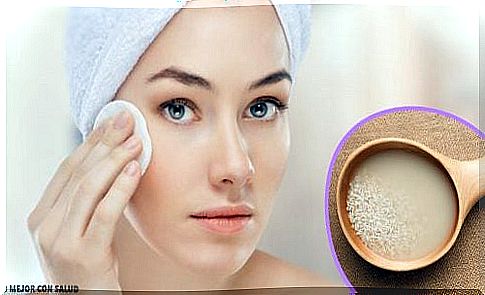 Woman caring for her skin