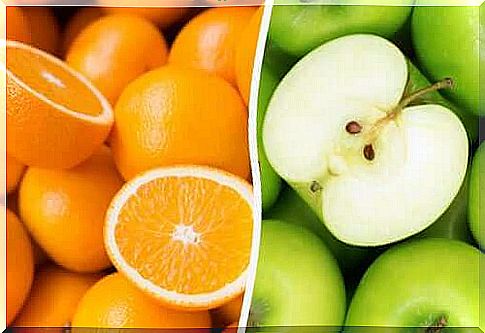 Oranges and green apples