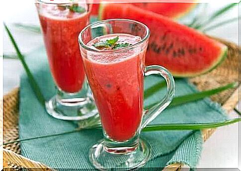 Watermelon juice is delicious summer drink