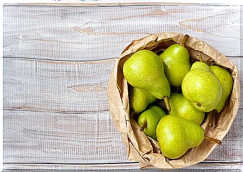 Pears in a bag