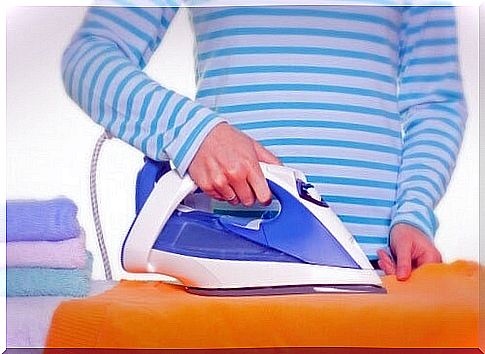 Woman ironing