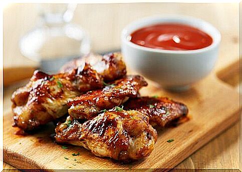 Grilled wings.