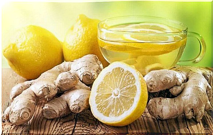 Ginger and lemon tea