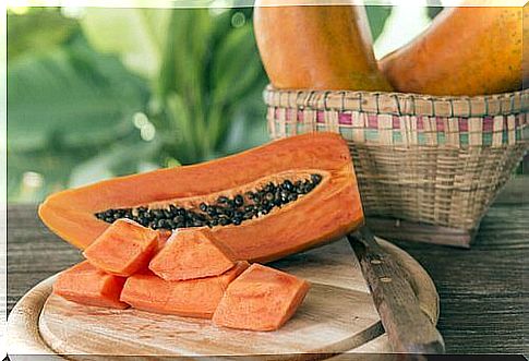 Papaya - scrubs against hard skin