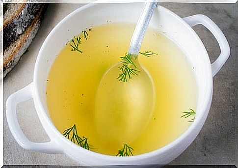 broth with herbs