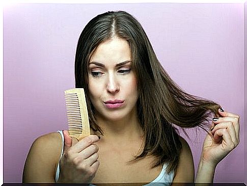 Woman with hairbrush