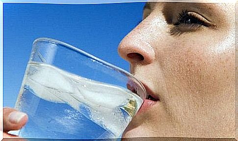 Woman drinking water