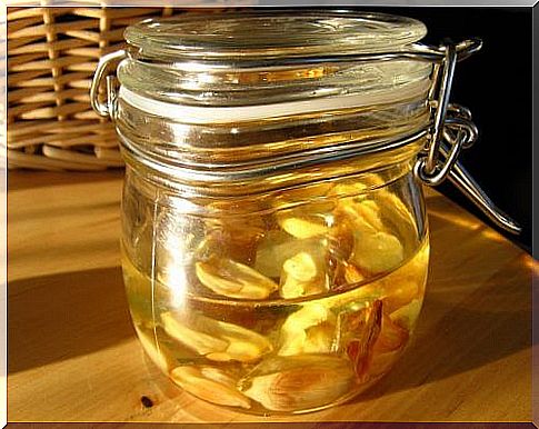 Jar of garlic