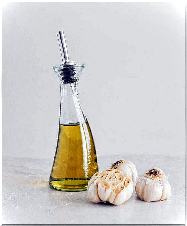 Olive oil and garlic