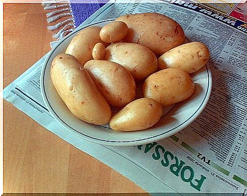 Potatoes on a plate