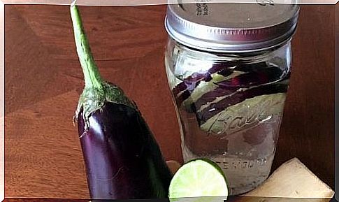 Water and eggplant