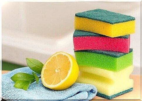 Lemon and scouring pads