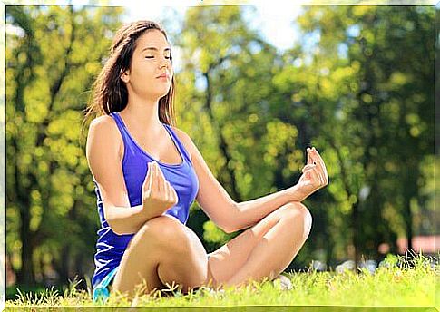 Woman meditating