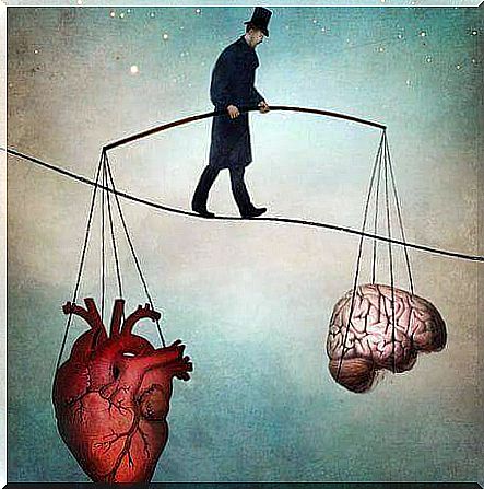 Man with heart and brain