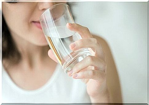 Woman drinking water