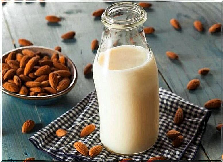 almonds and milk